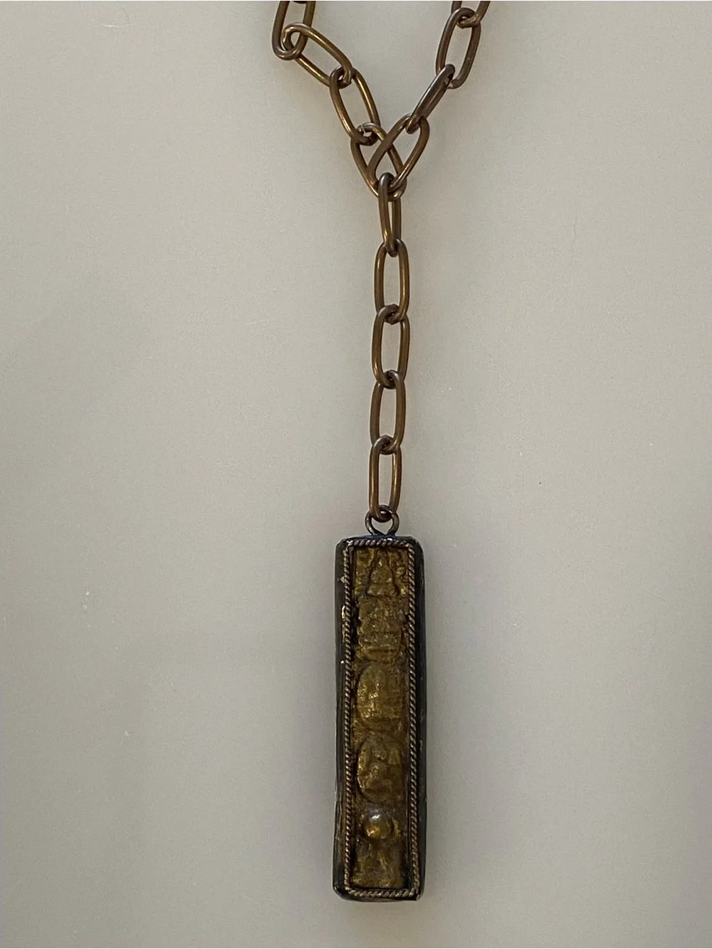 Vintage Bronze Buddha Necklace